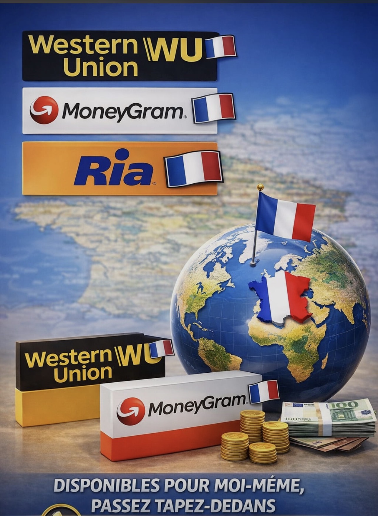 Western Union, MoneyGram, Ria — méthodes de paiement acceptées